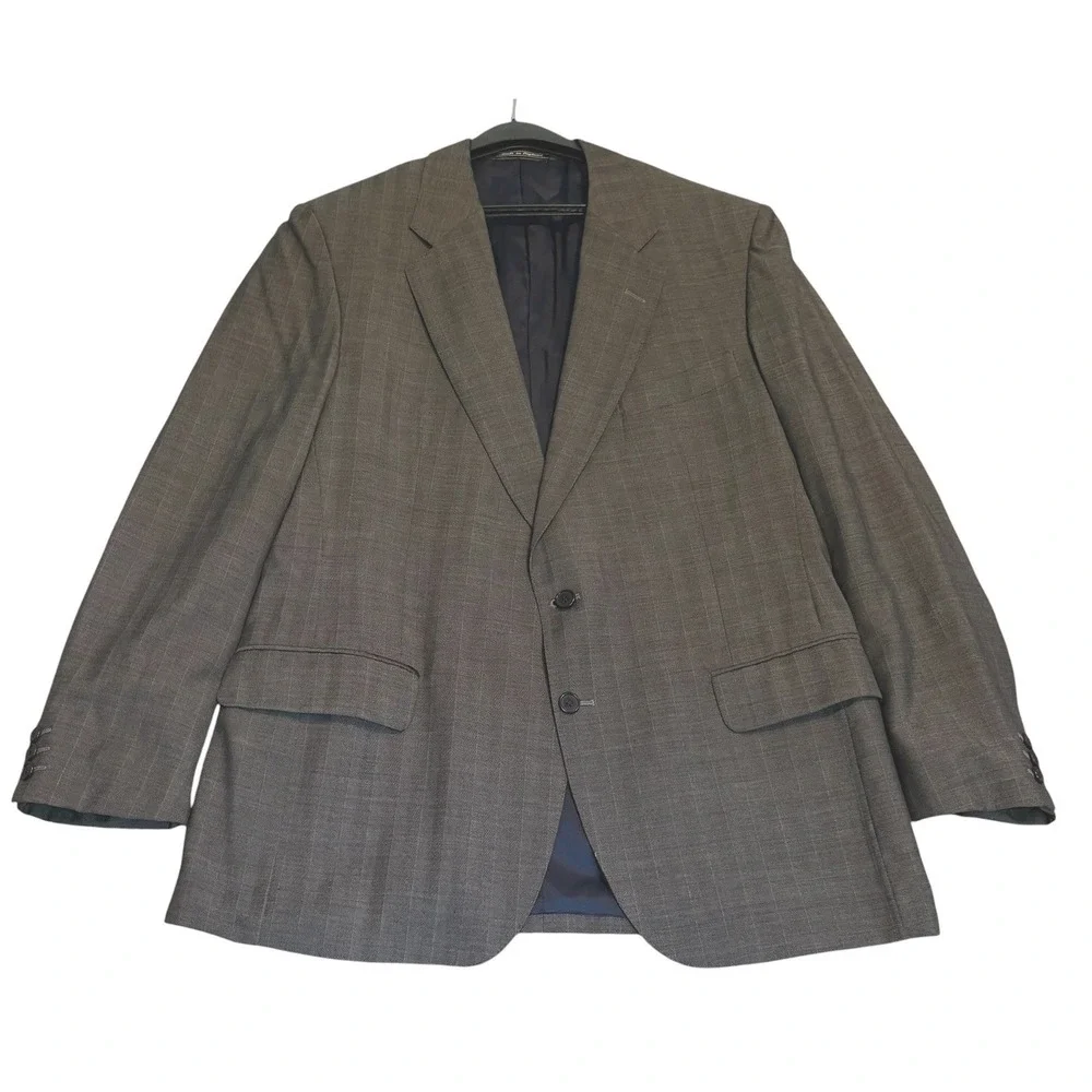 Austin Reed‎ Blazer Men Grey Glen Plaid Two Button Sport Coat England Unsized